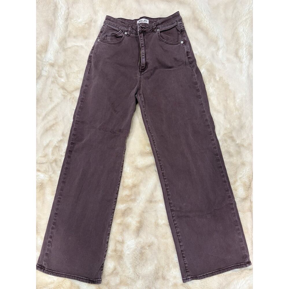 Rolla’s Heidi High Rise Loose Straight Jeans Womens 26 Purple Wide Leg